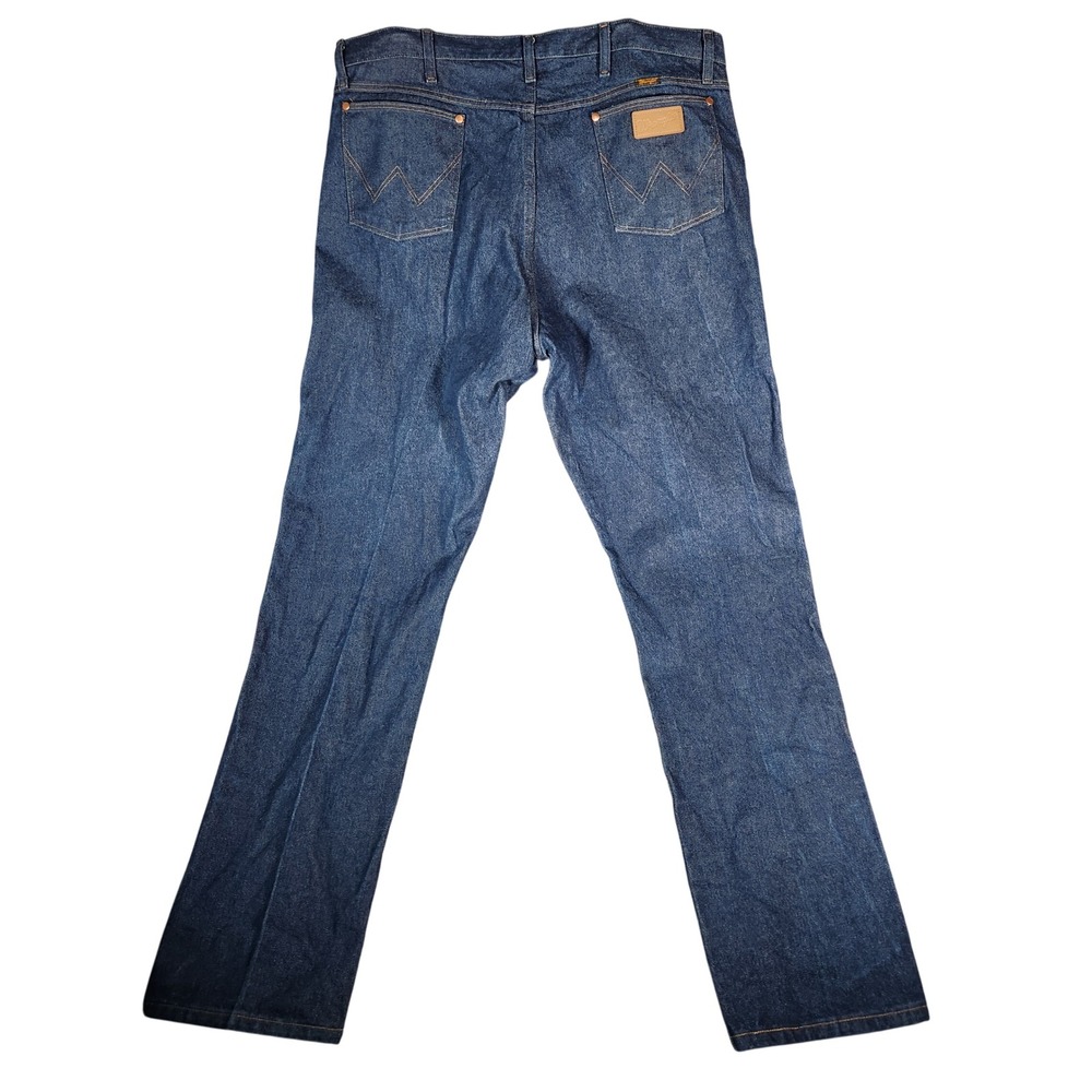 Wrangler Men's 42X36 Blue Denim Bootcut Jeans Classic Fit 13MWZ - Picture 8 of 12
